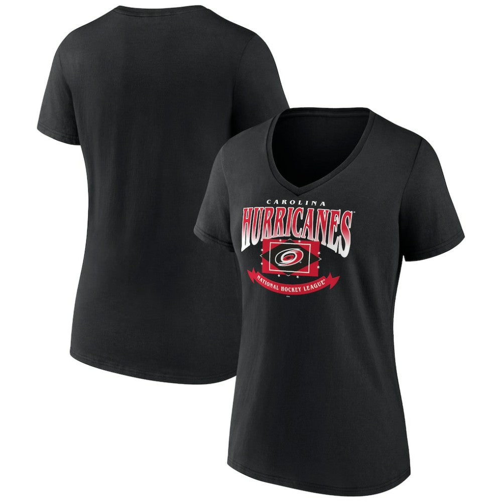 Carolina Hurricanes Women's Slapshot V-Neck T-Shirt - NHL T-shirts