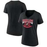 Carolina Hurricanes Women's Slapshot V-Neck T-Shirt - NHL T-shirts