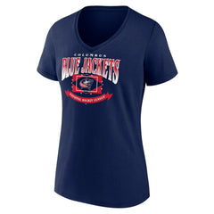Columbus Blue Jackets Women's Slapshot V-Neck T-Shirt - NHL T-shirts