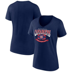 Montreal Canadiens Women's Slapshot V-Neck T-Shirt - NHL T-shirts