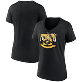 Pittsburgh Penguins Women's Slapshot V-Neck T-Shirt - NHL T-shirts