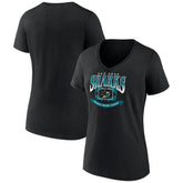 San Jose Sharks Women's Slapshot V-Neck T-Shirt - NHL T-shirts