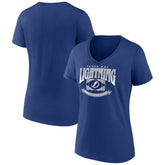Tampa Bay Lightning Women's Slapshot V-Neck T-Shirt - NHL T-shirts