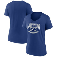 Tampa Bay Lightning Women's Slapshot V-Neck T-Shirt - NHL T-shirts