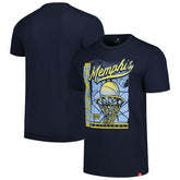 Navy Memphis Grizzlies Sportiqe Unisex Swish Super-Soft Comfy Tri-Blend T-Shirt | NBA
