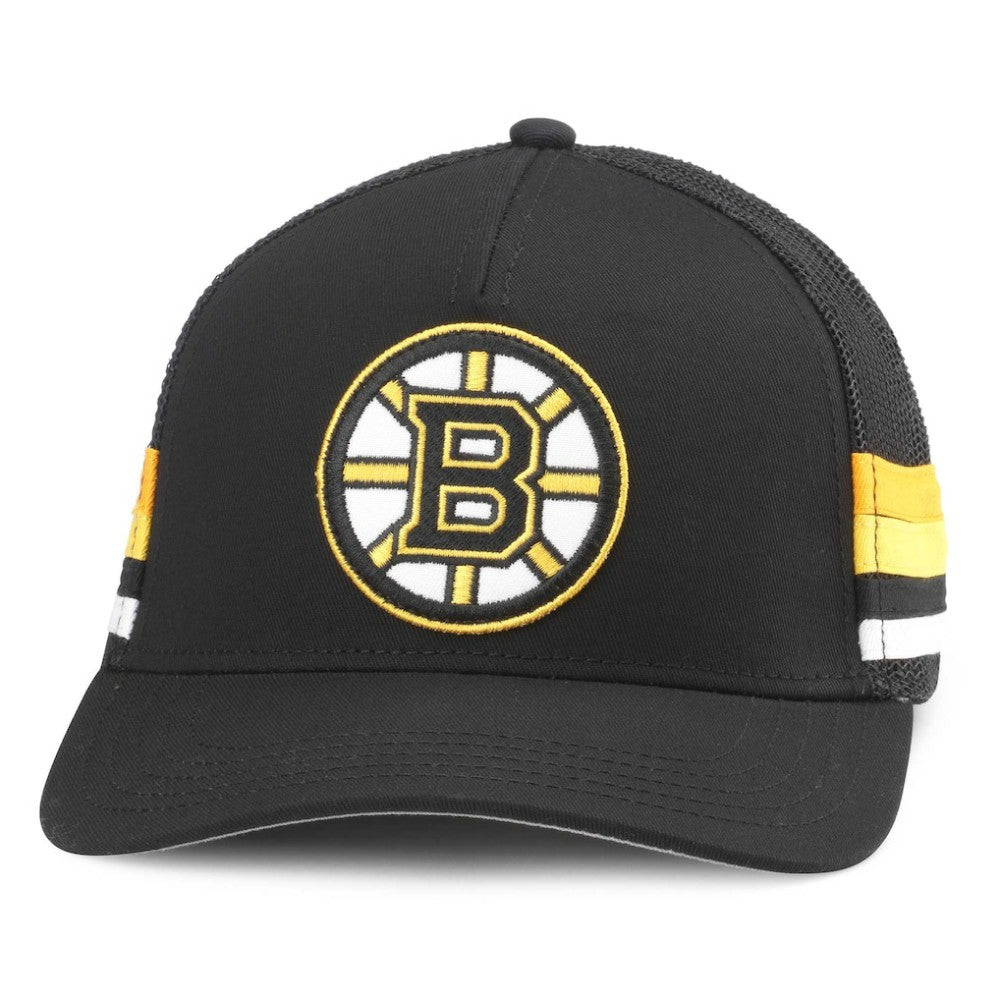 Boston Bruins American Needle HotFoot Stripes Trucker Adjustable Hat - NHL Hats