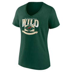 Minnesota Wild Women's Slapshot V-Neck T-Shirt - NHL T-shirts