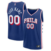 Blue Philadelphia 76ers Youth Fast Break Custom Replica Jersey | NBA