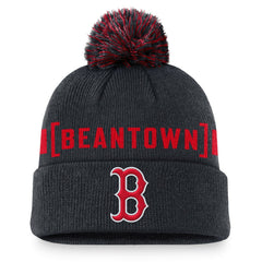 Boston Red Sox Nike Hometown Peak Cuffed Knit Hat with Pom - MLB Hats