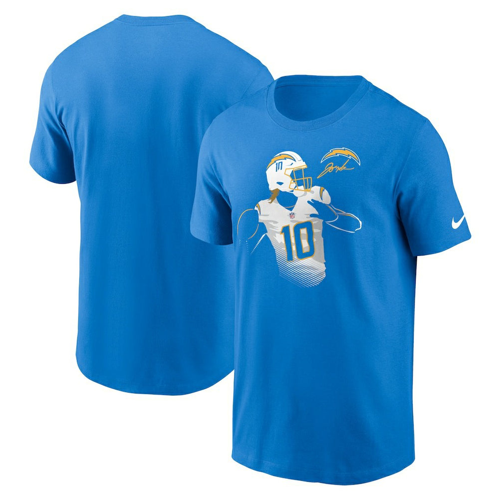 Los Angeles Chargers Justin Herbert Player Graphic T-Shirt | NFL Hot
