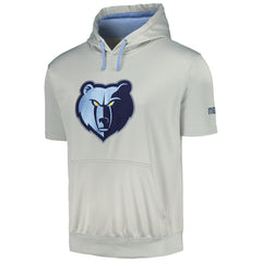 Silver/Light Blue Memphis Grizzlies Short Sleeve Pullover Hoodie | NBA