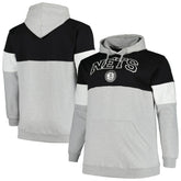 Black/White Brooklyn Nets Big & Tall Pullover Hoodie | NBA