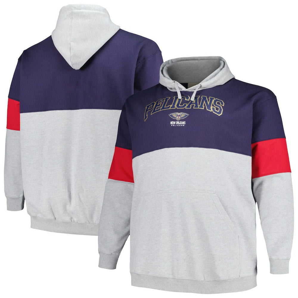 Navy/Red New Orleans Pelicans Big & Tall Pullover Hoodie | NBA