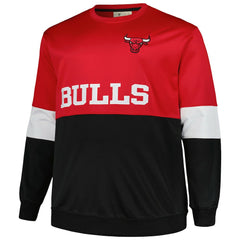 Red/Black Chicago Bulls Big & Tall Split Pullover Sweatshirt sale | NBA