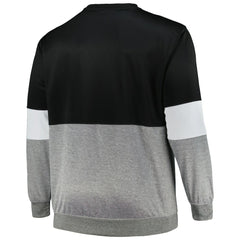 Black/Heather Gray Brooklyn Nets Big & Tall Split Pullover Sweatshirt | NBA