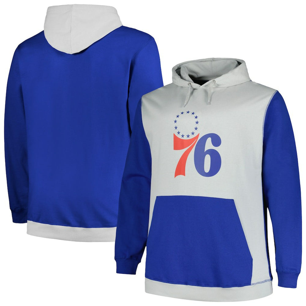 Royal/Silver Philadelphia 76ers Big & Tall Primary Arctic Pullover Hoodie | NBA