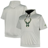 Silver Milwaukee Bucks Big & Tall Logo Pullover Hoodie | NBA