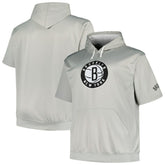Silver Brooklyn Nets Big & Tall Logo Pullover Hoodie | NBA