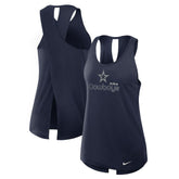 Dallas Cowboys Women's Open-Back Crisscross Dri-FIT Tank Top | NFL Outlet