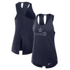 Dallas Cowboys Women's Open-Back Crisscross Dri-FIT Tank Top | NFL Outlet