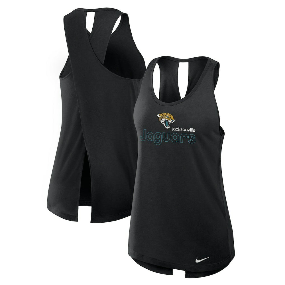 Jacksonville Jaguars Women's Open-Back Crisscross Dri-FIT Tank Top | NFL New
