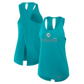 Miami Dolphins Women's Open-Back Crisscross Dri-FIT Tank Top | NFL US