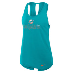Miami Dolphins Women's Open-Back Crisscross Dri-FIT Tank Top | NFL US