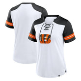 Cincinnati Bengals Women's Foiled Primary Lace-Up T-Shirt | NFL Sale