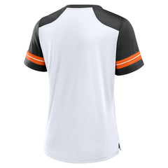 Cincinnati Bengals Women's Foiled Primary Lace-Up T-Shirt | NFL Sale