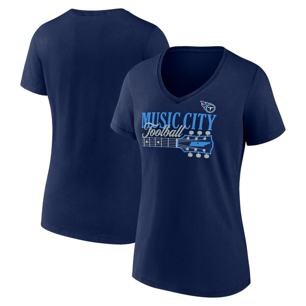 Tennessee Titans Women's Hometown Defensive Stand V-Neck T-Shirt | NFL Discount