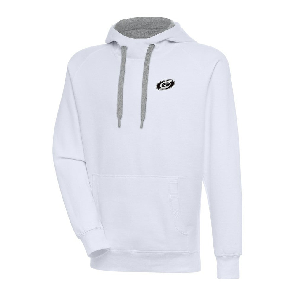Carolina Hurricanes Antigua Metallic Logo Victory Pullover Hoodie - NHL Hoodies