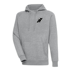New Jersey Devils Antigua Metallic Logo Victory Pullover Hoodie - NHL Jerseys