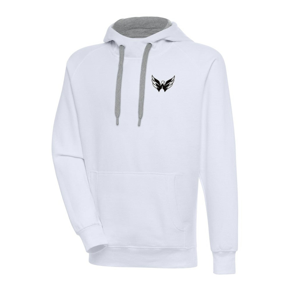 Washington Capitals Antigua Metallic Logo Victory Pullover Hoodie - NHL Hoodies