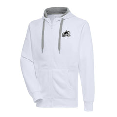 Colorado Avalanche Antigua Metallic Logo Victory Full-Zip Hoodie - NHL Hoodies