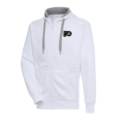 Philadelphia Flyers Antigua Metallic Logo Victory Full-Zip Hoodie - NHL Hoodies