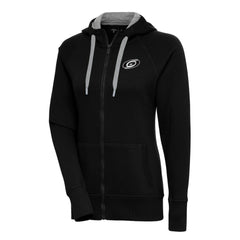 Carolina Hurricanes Antigua Women's Metallic Logo Victory Full-Zip Hoodie - NHL Hoodies