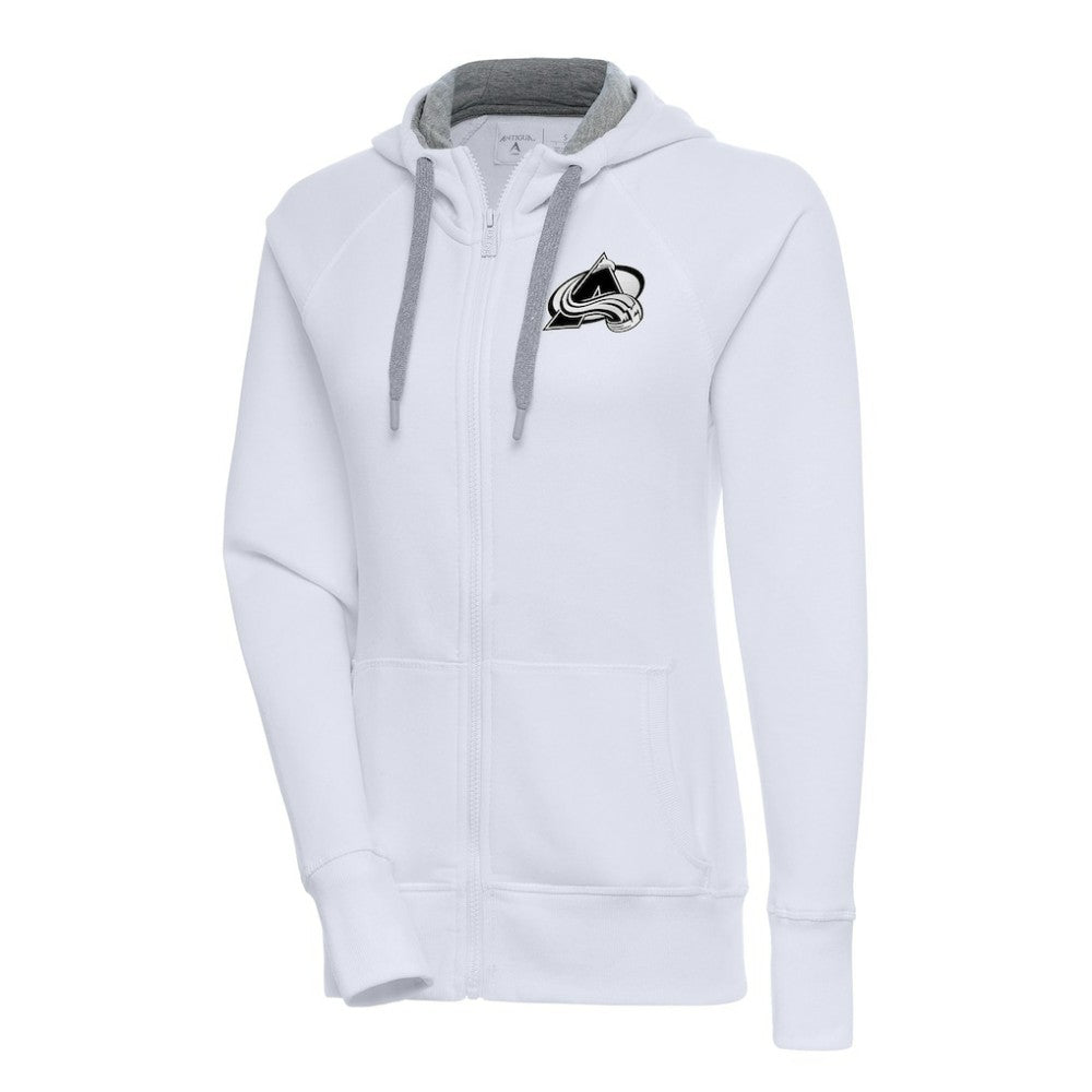 Colorado Avalanche Antigua Women's Metallic Logo Victory Full-Zip Hoodie - NHL Hoodies