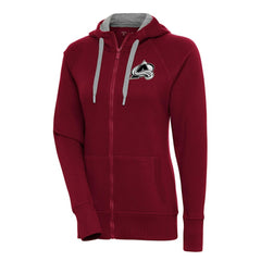 Colorado Avalanche Antigua Women's Metallic Logo Victory Full-Zip Hoodie - NHL Hoodies