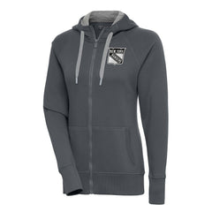 New York Rangers Antigua Women's Metallic Logo Victory Full-Zip Hoodie - NHL Hoodies