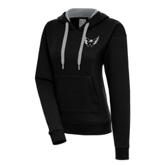 Washington Capitals Antigua Women's Metallic Logo Victory Pullover Hoodie - NHL Hoodies
