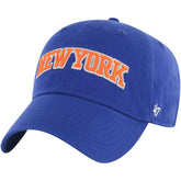 Blue New York Knicks '47 Core Wordmark Clean Up Adjustable Hat | NBA