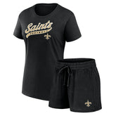 New Orleans Saints Women's Start to Finish T-Shirt & Shorts Combo Pack | NFL New
