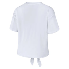 White Washington Wizards WEAR by Erin Andrews Women's Tie-Front T-Shirt | NBA