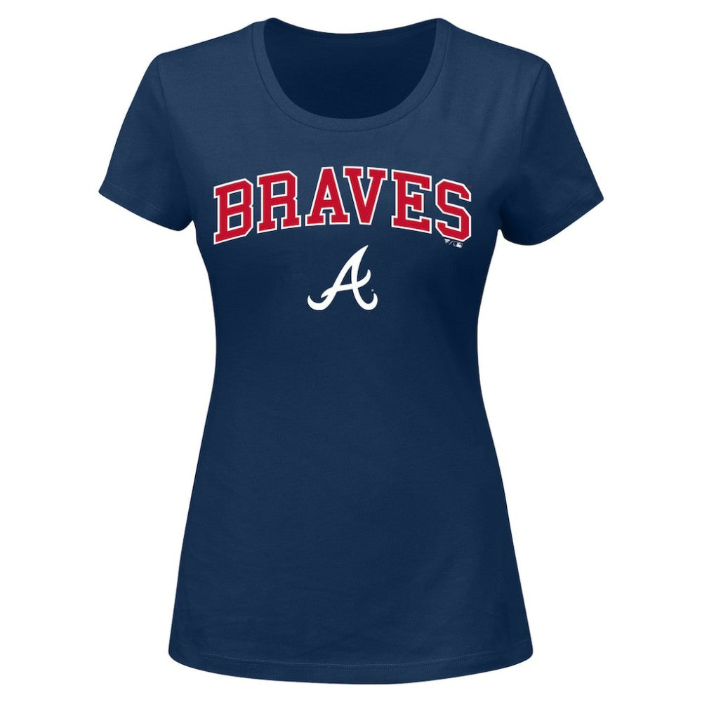 Atlanta Braves Profile Women's Plus Size Arch Logo T-Shirt - MLB T-shirts