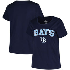 Tampa Bay Rays Profile Women's Plus Size Arch Logo T-Shirt - MLB T-shirts