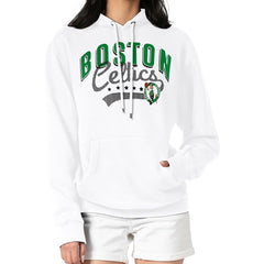 White Boston Celtics G-III 4Her by Carl Banks Women's Filigree Logo Pullover Hoodie - White shop | NBA