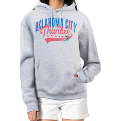 Heather Gray Oklahoma City Thunder G-III 4Her by Carl Banks Women's Filigree Logo Pullover Hoodie - Heather Gray for sale | NBA