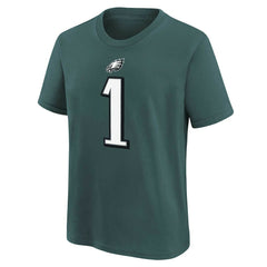 Philadelphia Eagles Jalen Hurts Youth Player Name & Number T-Shirt | NFL Near me