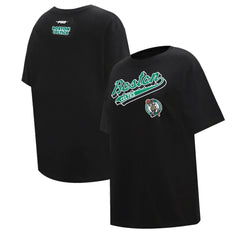 Black Boston Celtics Pro Standard Women's Script Boyfriend T-Shirt | NBA