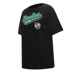 Black Boston Celtics Pro Standard Women's Script Boyfriend T-Shirt | NBA